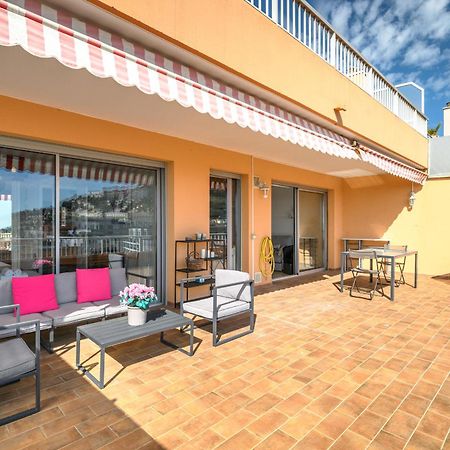 'L'Alicante Proche' Gare, Terrasse, Vue Mer Menton Exterior foto