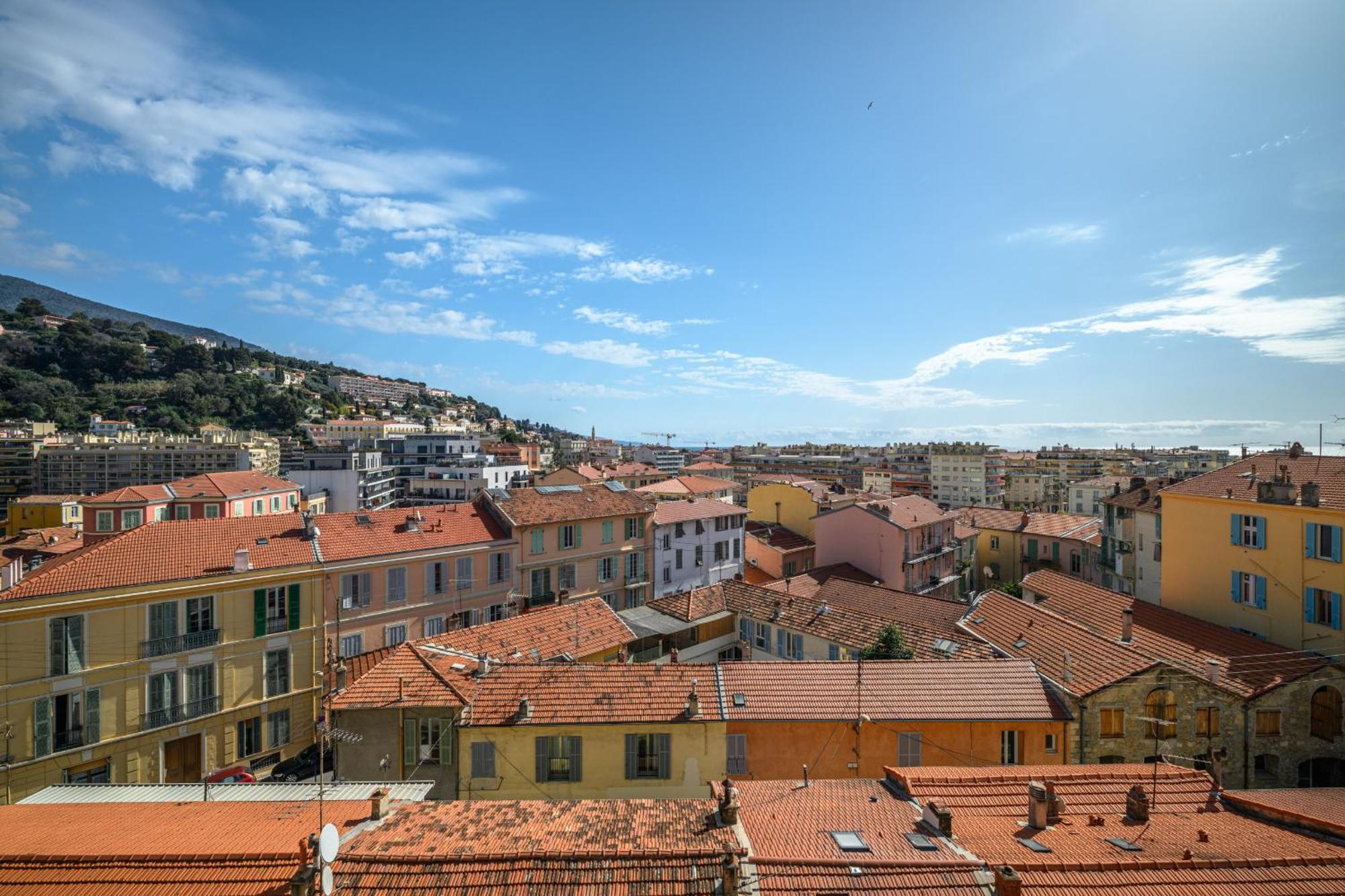 'L'Alicante Proche' Gare, Terrasse, Vue Mer Menton Exterior foto